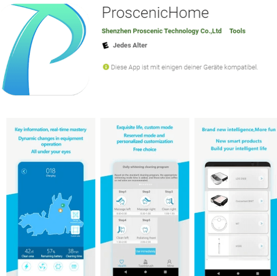 Proscenic App steht im App Store kostenlos zum Download zur Verfügung